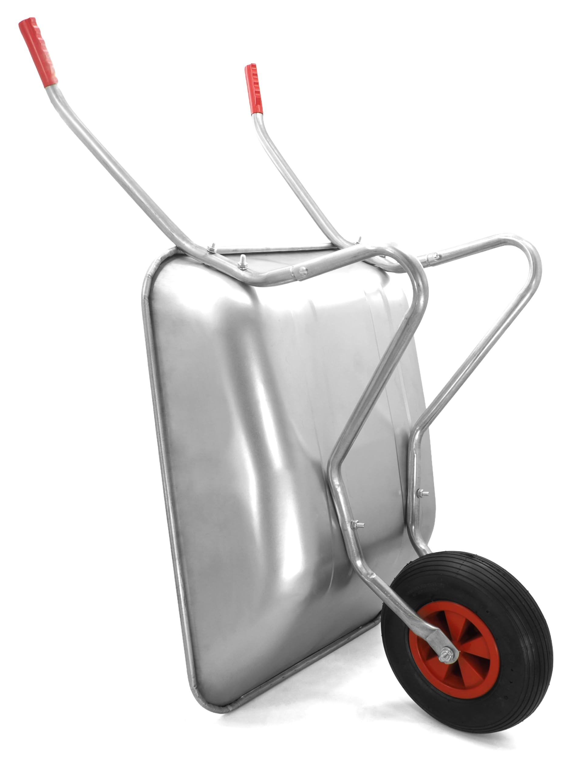 Brouette de jardin - Brouette galvanisée légère de 80L, capacité de charge jusqu'à 130 kg pour le jardin et les travaux