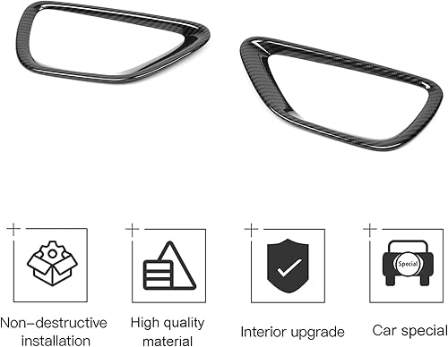 Miniatura 4 de CheroCar Cubierta de luces antiniebla delanteras de repuesto para marco de lámpara antiniebla accesorios para Jeep Grand Cherokee 2018-2020 negro