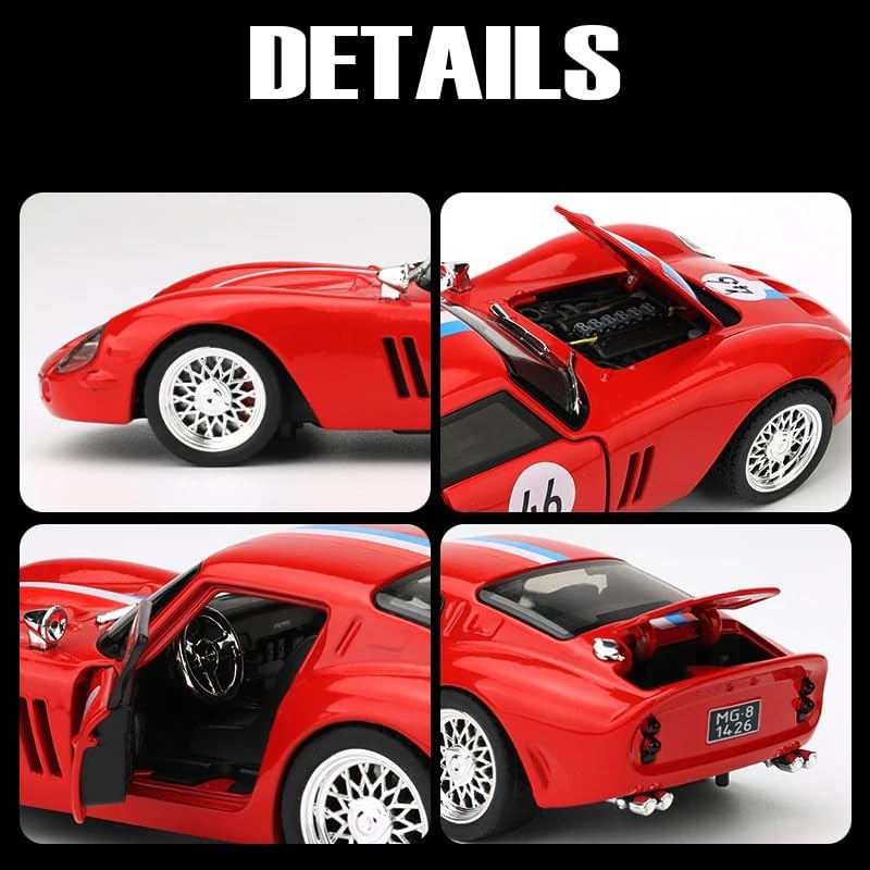 Image of Magicwand 1:32 Scale Die-Cast Metal Ferrrari GTO SPORTX Car【Colors as Per Stock】 with Openable Doors & Pull Back Action