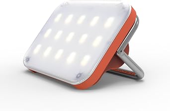 CLAYMORE Ultra Mini Red - مصباح LED خارجي قابل لإعادة الشحن للتخييم والخيام وحقائب الظهر والاستخدام في حالات الطوارئ والاستخدام الصناعي. فانوس محمول مقاوم للماء مزود بمنفذ USB-C، وعمر بطارية يصل إلى 24 ساعة.