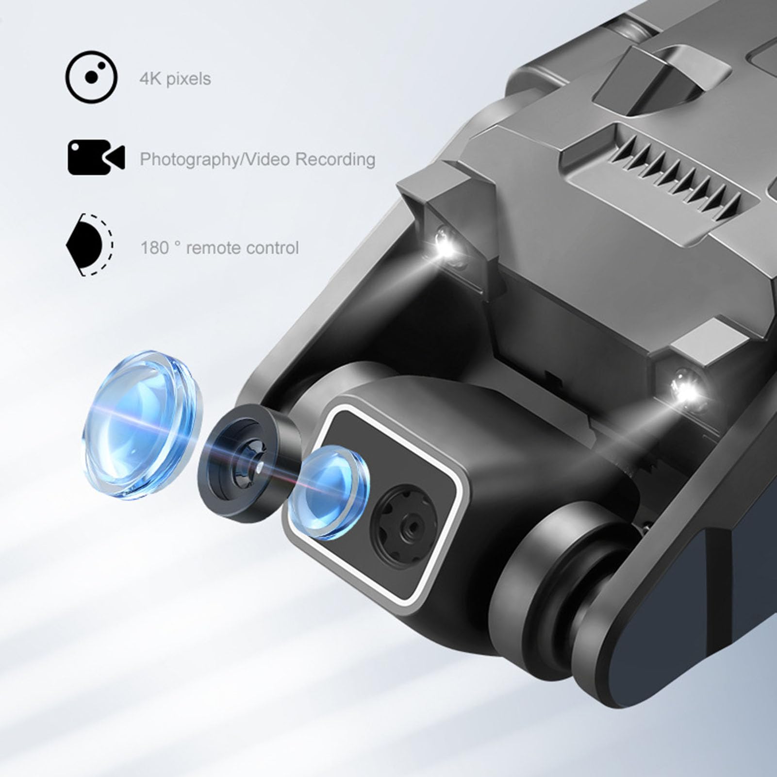 Cuifati Pinsel ohne Motordrohne mit Kamera für Erwachsene, WLAN 5G Transfer Smart FPV Quadcopter mit GPS -Locationssystem, Intelligente Hindernisvermeidung, Einfach für (Doppelbatterie)