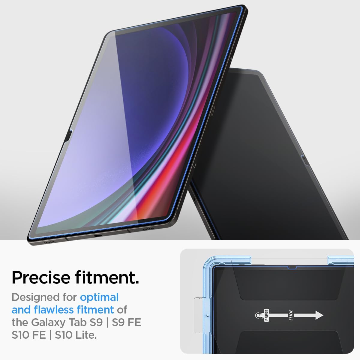Spigen Screen Protector for Galaxy Tab S10 Lite, S10 FE, Tab S9, Tab S9 FE