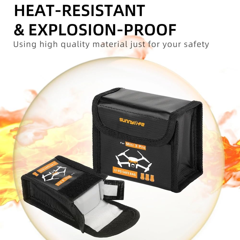 NEO Drone Battery Storage Case, Highly Explosion Proof Fireproof Li Ion Battery Safe Bag, Premium Materials for Travel Photography Sessions (Hold 1 Battery NEO Drone Battery Storage Case, Highly Explosion Proof Fireproof Li Ion Battery Safe Bag, Premium Materials for Travel Photography Sessions (Hold 1 Battery