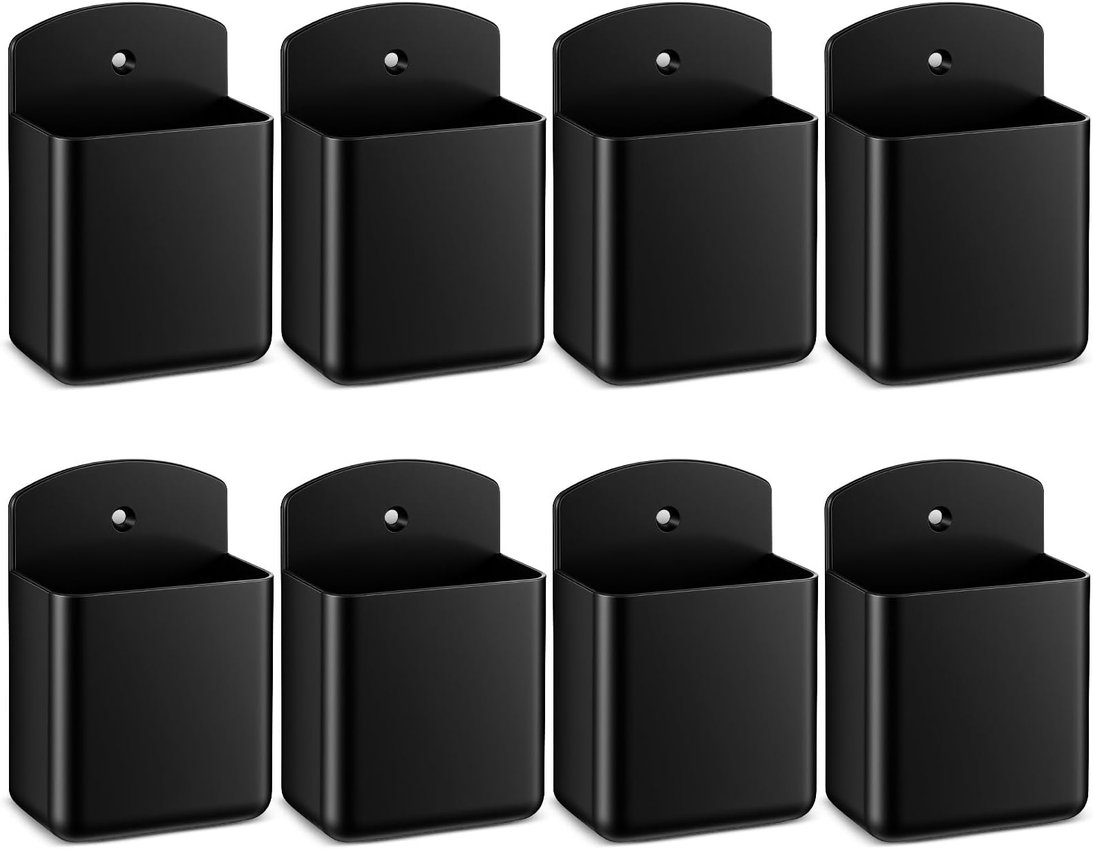 12 Pcs Remote Control Holder Wall Mount, TV Remote Controller Holder Self Adhesive Marker Holders Wall Mount Pen Holders Storage Organizer for Home Office (Black)