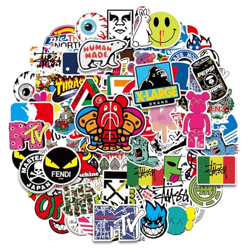 101 Pcs Skateboard Stickers Non-Repeat Waterproof Scooter Suitcase Sticker