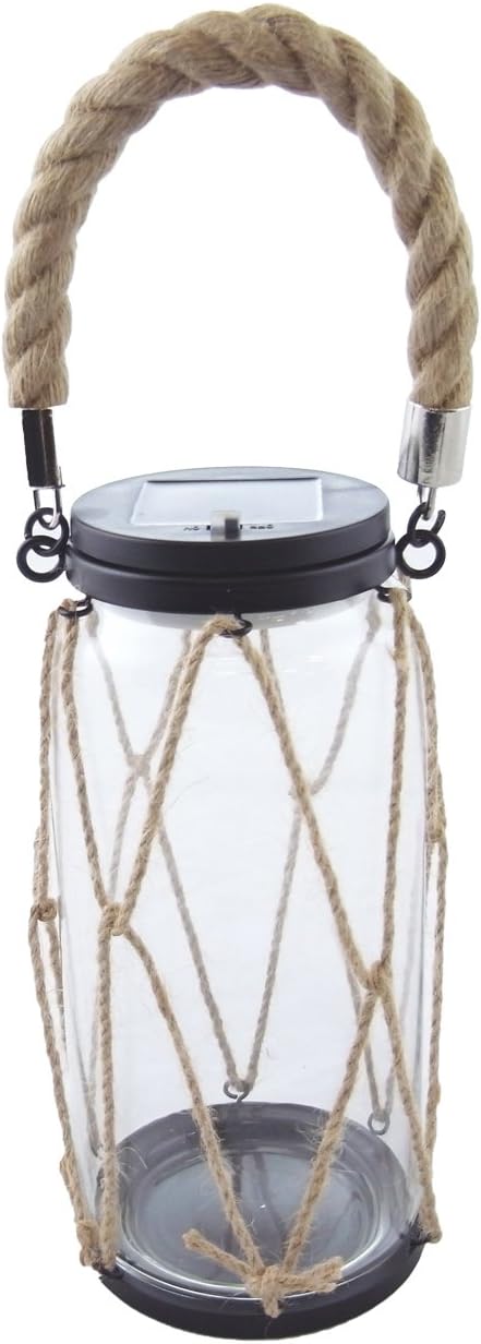 Moonrays 91163 Solar Powered LED Rope Lantern, White