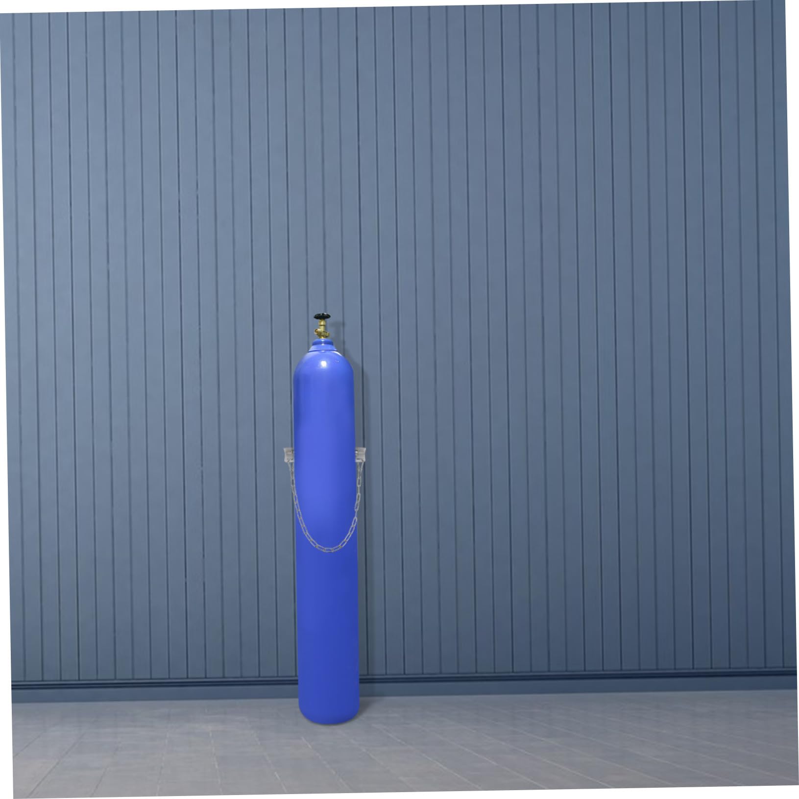 PRETYZOOM Support Bouteille de Gaz en Fer avec Chaîne pour Bouteille Oxygène 40l Capacité Ample et Installation Facile pour Fixation et Pièces Détachées Camping Gaz