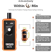 Vista 3 de VXDAS Sensor de presión de los neumáticos, herramienta de activación y restauración TPMS, Negro