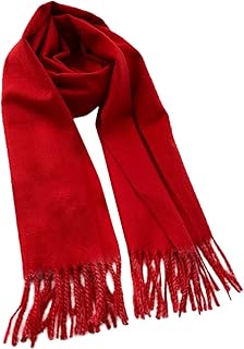 وشاح محبوك للنساء، وشاح شتوي ناعم محبوك ناعم للشتاء بلون احمر، وشاح لف خفيف الوزن للنساء، وشاح دافئ طويل للنساء، وشاح ناعم كبير للنساء (احمر، واحد