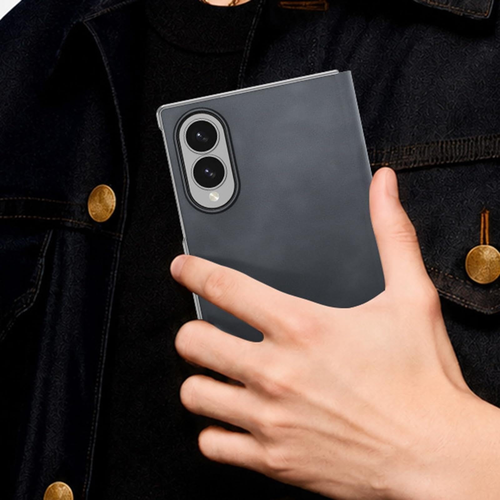 Funda para Samsung Galaxy Z Fold 8, Cuero Genuino Guscio