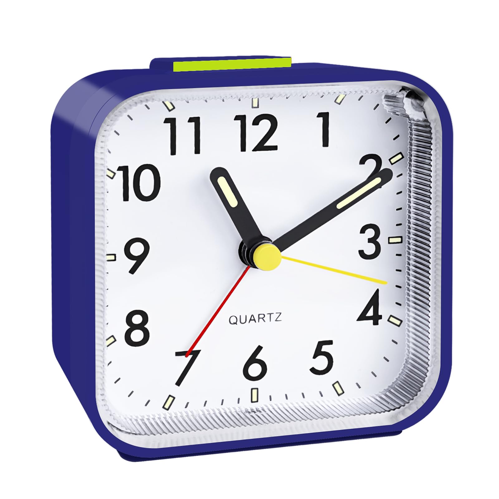 CNMTCCO sveglia da comodino, senza ticchettio, con luce, alimentata a batteria, allarme forte, funzione Snooze, funzionamento silenzioso,adatta a chi ha il sonno profondo. (Blu)