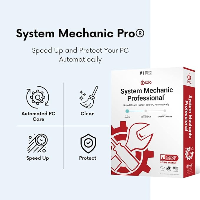 Amazon.com: iolo - System Mechanic Pro, Computer Cleaner for ...
