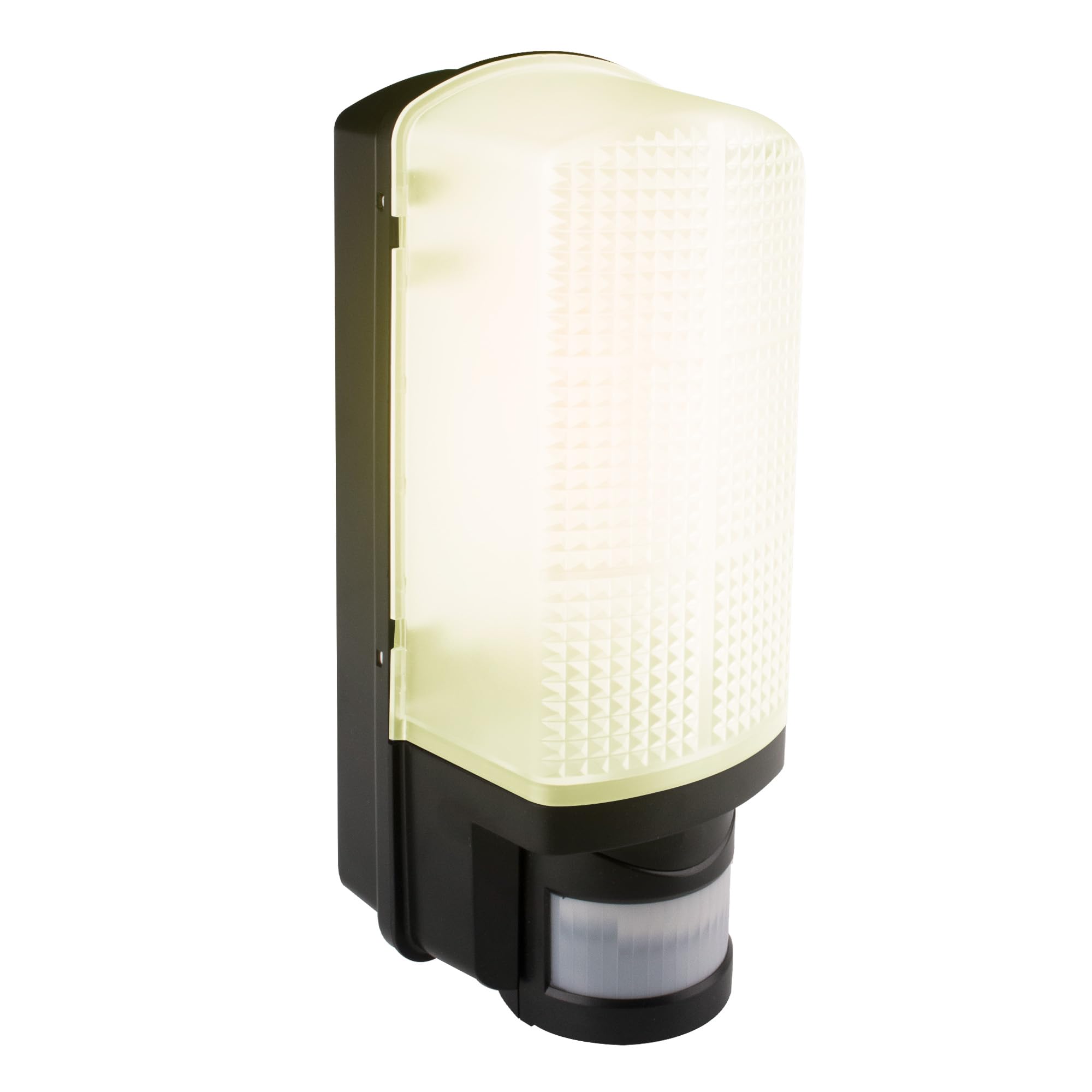 Bright Source Outdoor Wall Security LED Bulkhead Light, PIR Motion Sensor 7W, 800lm, 3CCT Adjustable Colour 3000K 4000K 6000K, IP44 & IK08 Rated (1, Black)