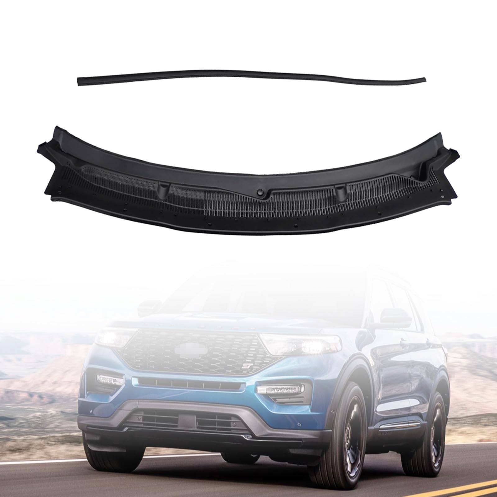 Explorer Windshield Cowl Grille Top Panel Fits For 2011-2019 Fo-rd Explorer Base 3.5 3.7 2.0L,Replace BB5Z-78022A68-AA,BB5Z78022A68AA