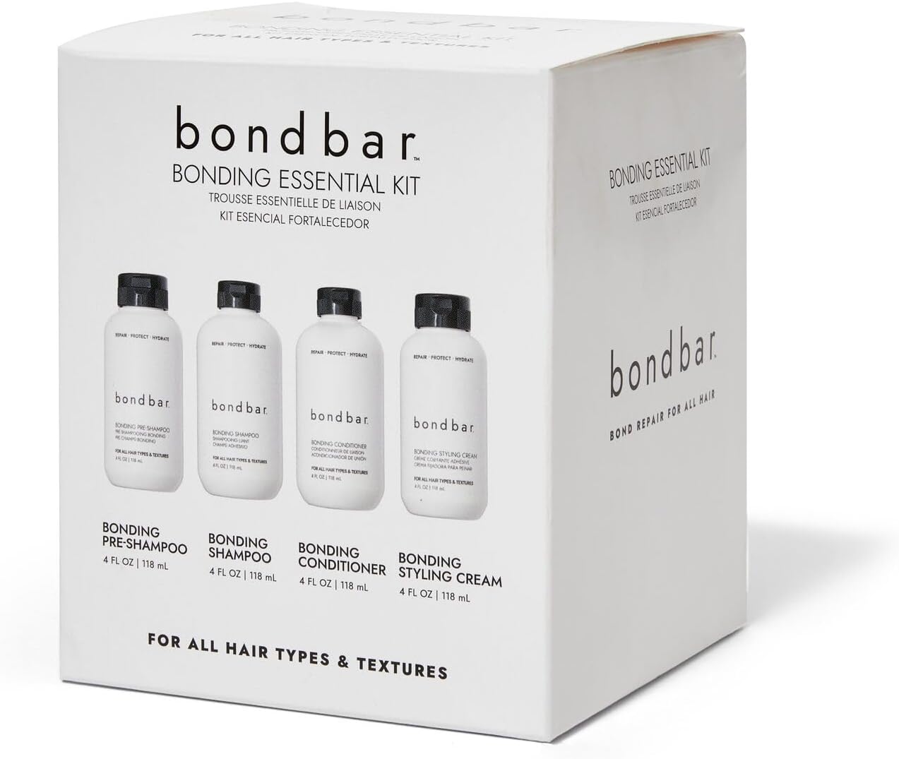 Bonding Essential Kit, Contains PreShampoo, Shampoo, Conditioner, and Styling Cream, 4 x 4 Oz
