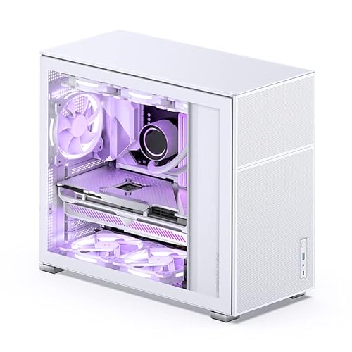 JONSBO D41 MESH White ATX Computer Case, ATX/M-ATX Mainboard/Support RTX 4090(335-400mm) GPU 360/280AIO,Power ATX/SFX: 100mm-220mm Multiple Tool-Free Design,White