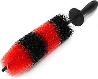 Purezo Plastic Car Alloy Wheel Cleaning Brush Soft Bristle Long Master Car Wheel Brush Easy Reach Rim Tire Detailing Brush Car Washing Brush For Wheels, Pack Of 1