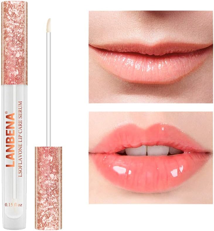MeiQing Lip Plumper Gloss Essence,Moisturizing And Plumping Sexy Lips, Reduce Fine Lines,Long-Lasting Plump Essence Lip Gloss Lipstick