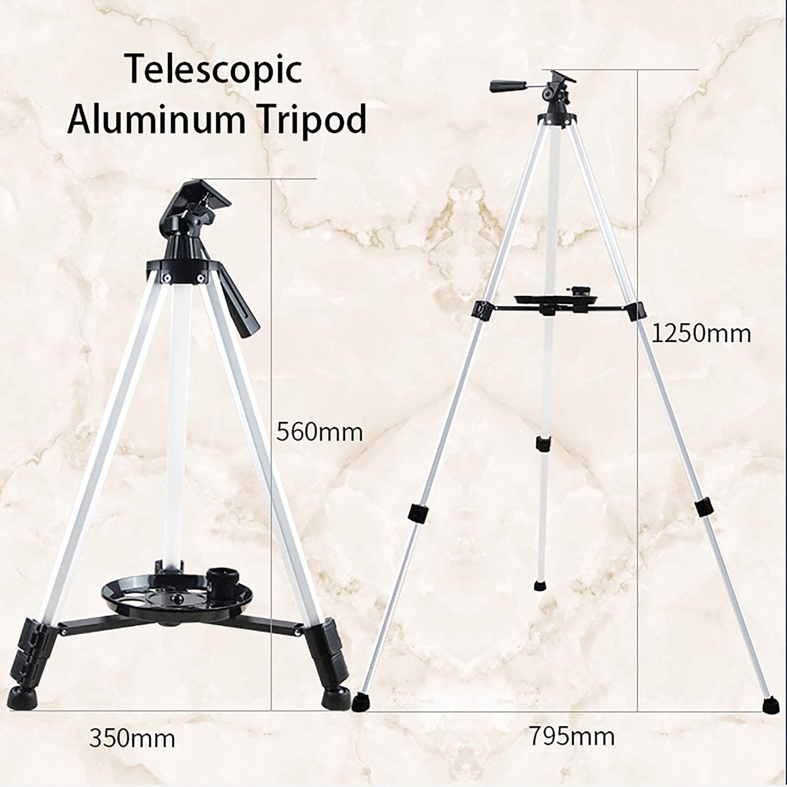 Teleskop für astronomische Anfänger und Kinder, 70-mm-HD-Refraktorteleskop mit verstellbarem Stativ und Telefonhalter, vollbeschichtete Linse