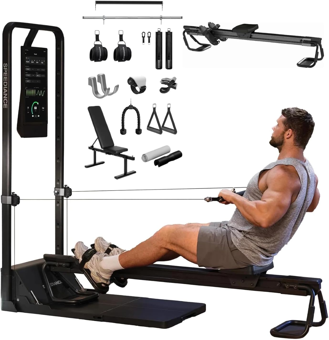 Speediance Home Gym, Smart AI-Powered Multi-Functional Smith Machine for Full Body Strength Training, All-in-one Gym Equipment, Digital Weight System, Workout Station, Squat Rack, Gym Monster 2 - imagen 9