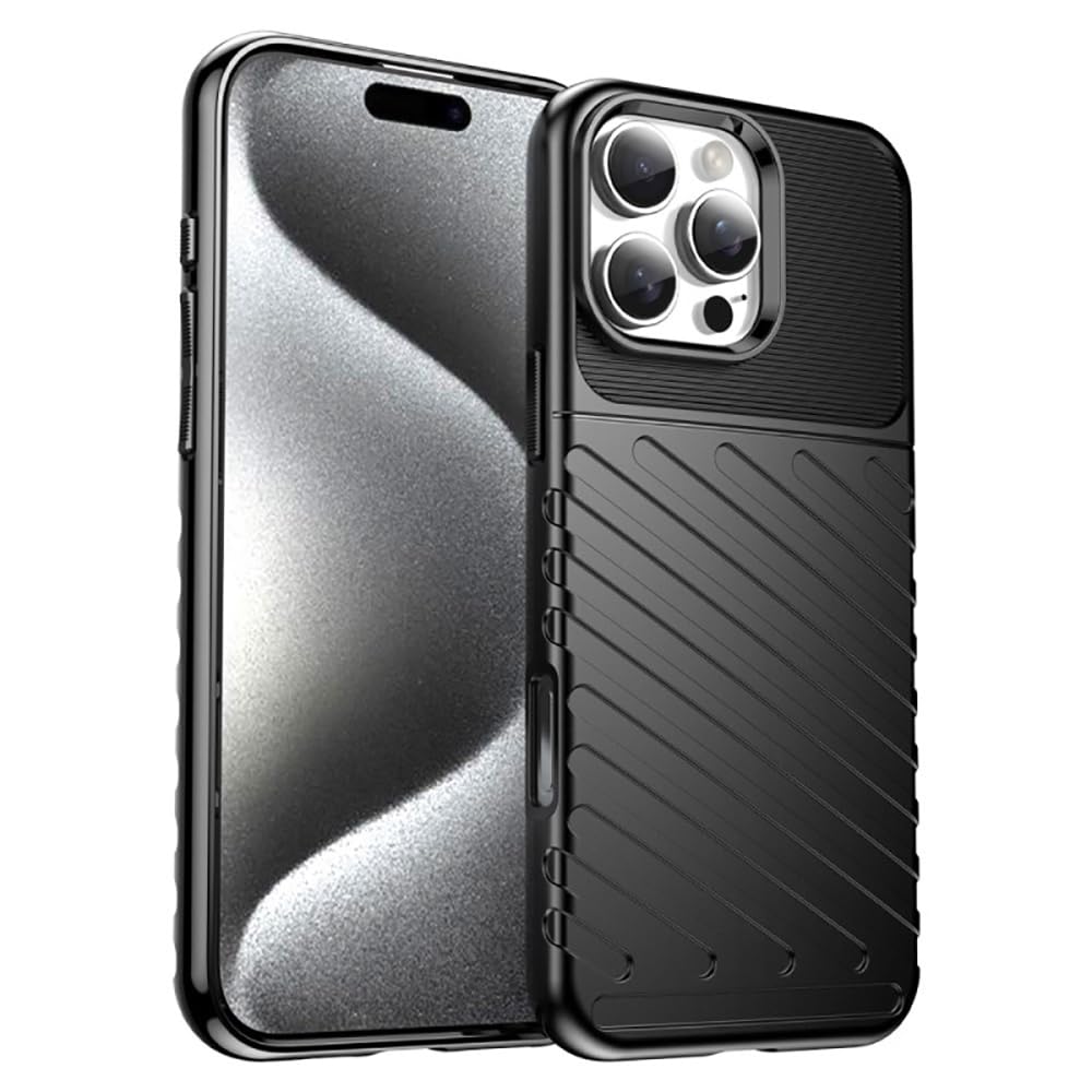 Amazon Brand-Solimo Shockproof Mobile Cover for Apple iPhone 16 Pro (360 Degree Protection | Protective Design | Anti-Scratch Tough Slim TPU Case), Black Amazon Brand-Solimo Shockproof Mobile Cover for Apple iPhone 16 Pro (360 Degree Protection | Protective Design | Anti-Scratch Tough Slim TPU Case), Black