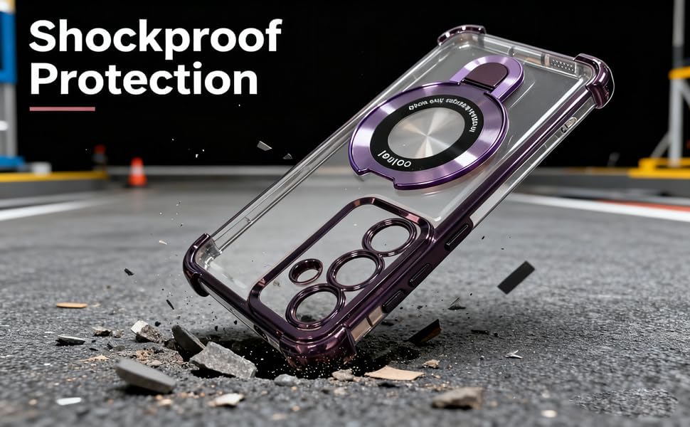 Case Compatible with Samsung Galaxy S23 Ultra Case Rugged softcase Protective with Ring Stand Clear Phone case for Samsung S23 Ultra,Black - Image 6