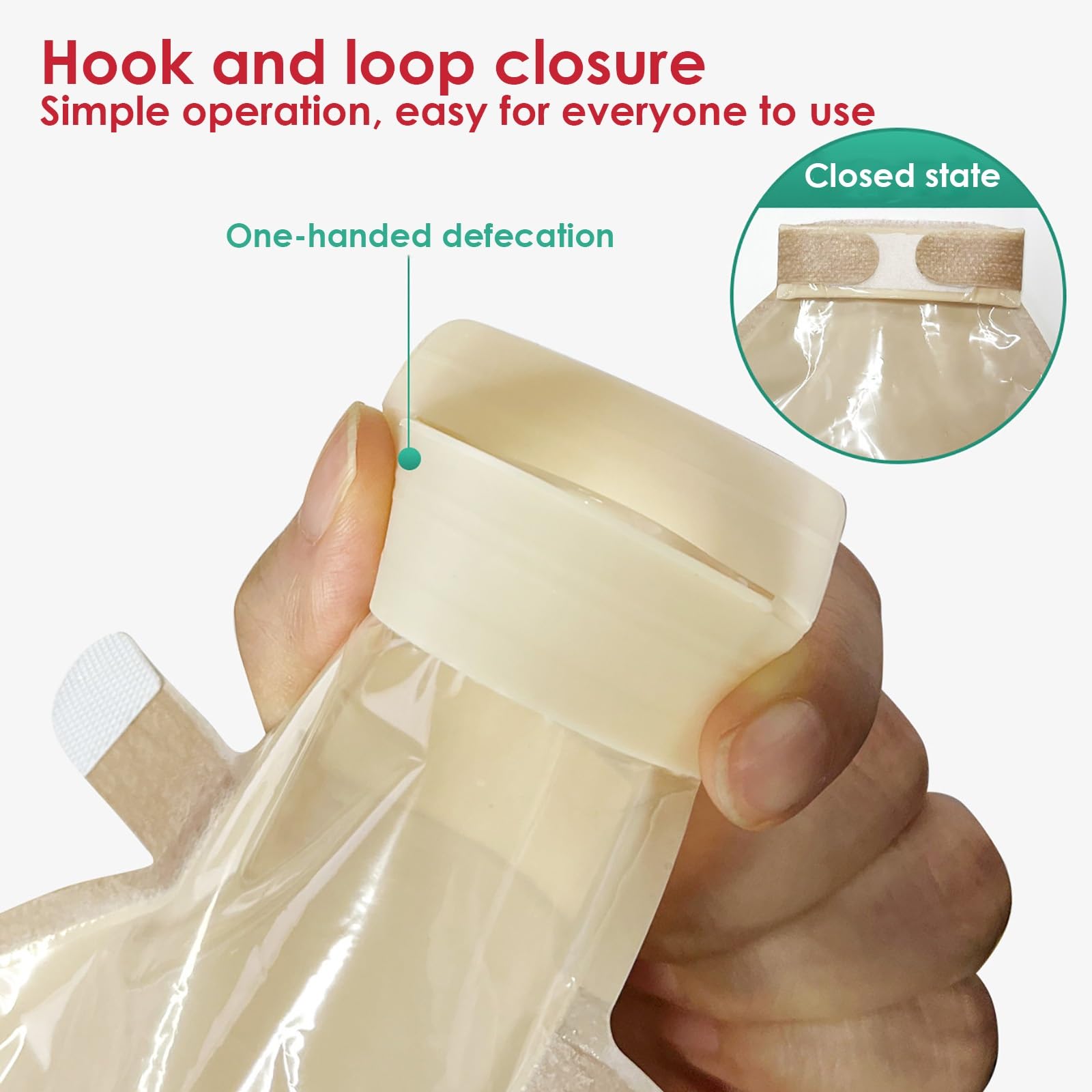 11 Bolsas de Colostomía con Cierre de Gancho y Bucle, Bolsa de Ostomía Convexa de Una Pieza, Bolsa de Drenaje, 15-45 Mm, Recortables a Medida