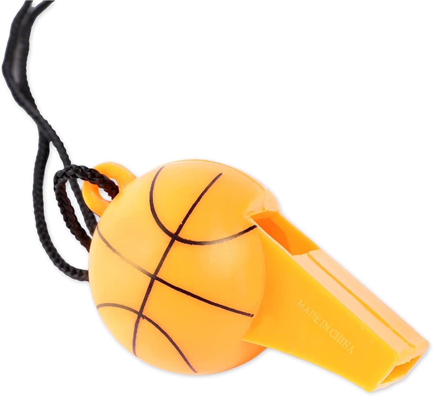 BLUE PANDA Basketball Whistles - Durable Sports Shaped Whistle - Kid Party Favors - Referee Party Favors & Basketball Skills Drills - Pack of 24, 2.25 in