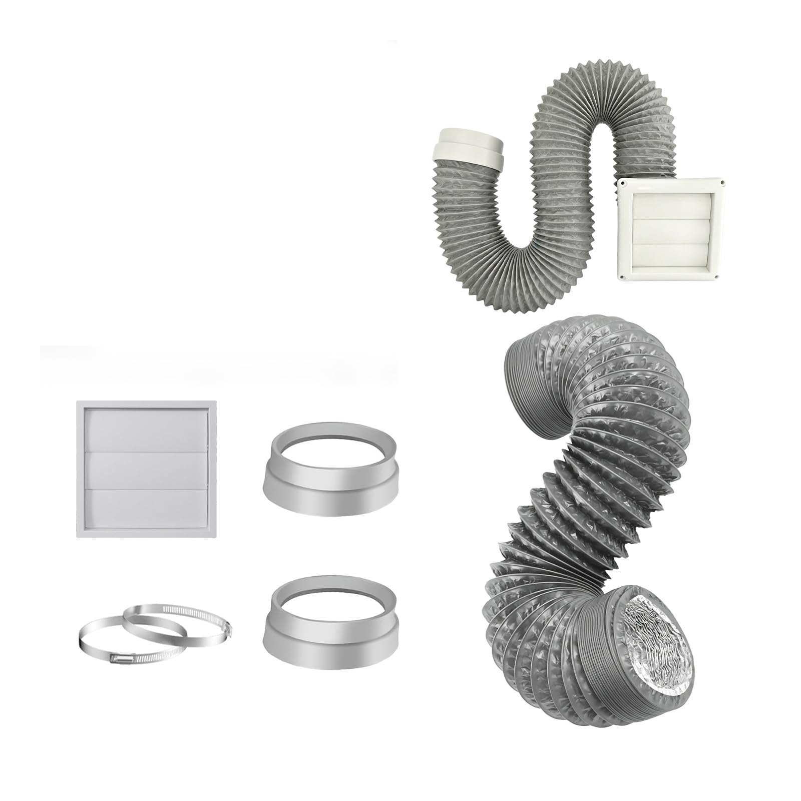 yanzunlrn Three Varieties Dryer Exhaust Assembly Having 4 Inch Standard Pipe and Automatic Shutter Design Dryer Wall Vent