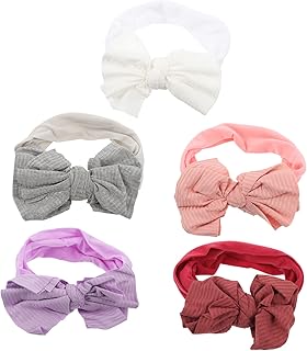 ibasenice 5Pcs Faixa De Cabelo Roxa Chapéus De Bebê Recém-Nascido Bandanas Brancas Faixas De Cabelo De Bebê Arcos De Cabelo Recém-Nascido Turbantes Infantis Cocar De Bebê Turbante De Náilon