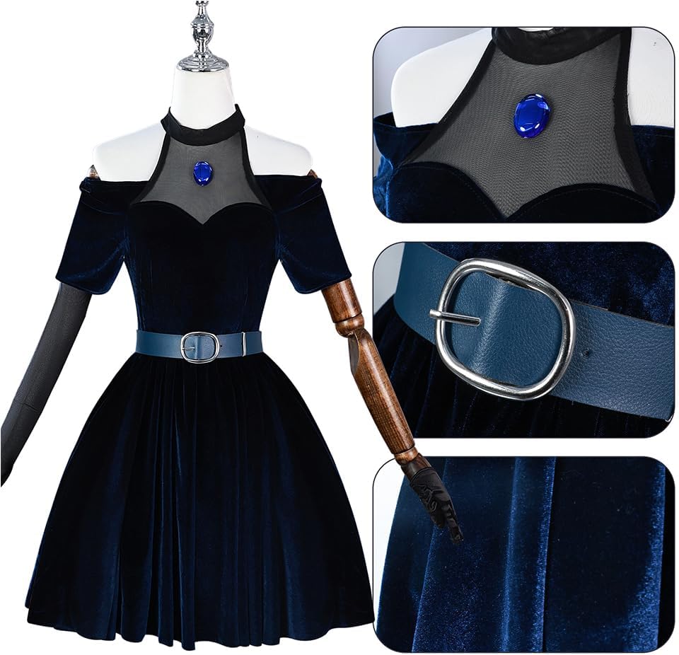 Mizi Cosplay Costume Anime Mizi Costume Blue Dress Halloween Suit - Image 2