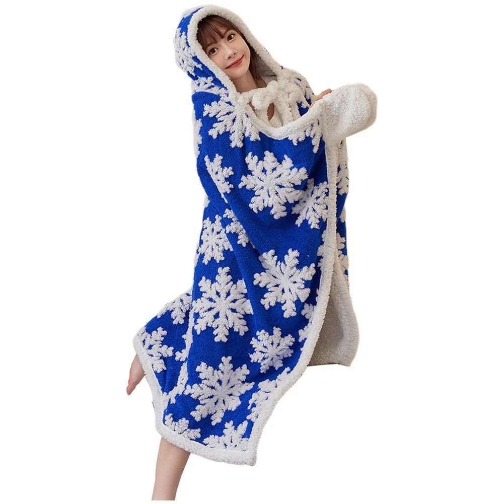 Couverture à capuche bohème de Noël pour des soirées d'hiver cocooning