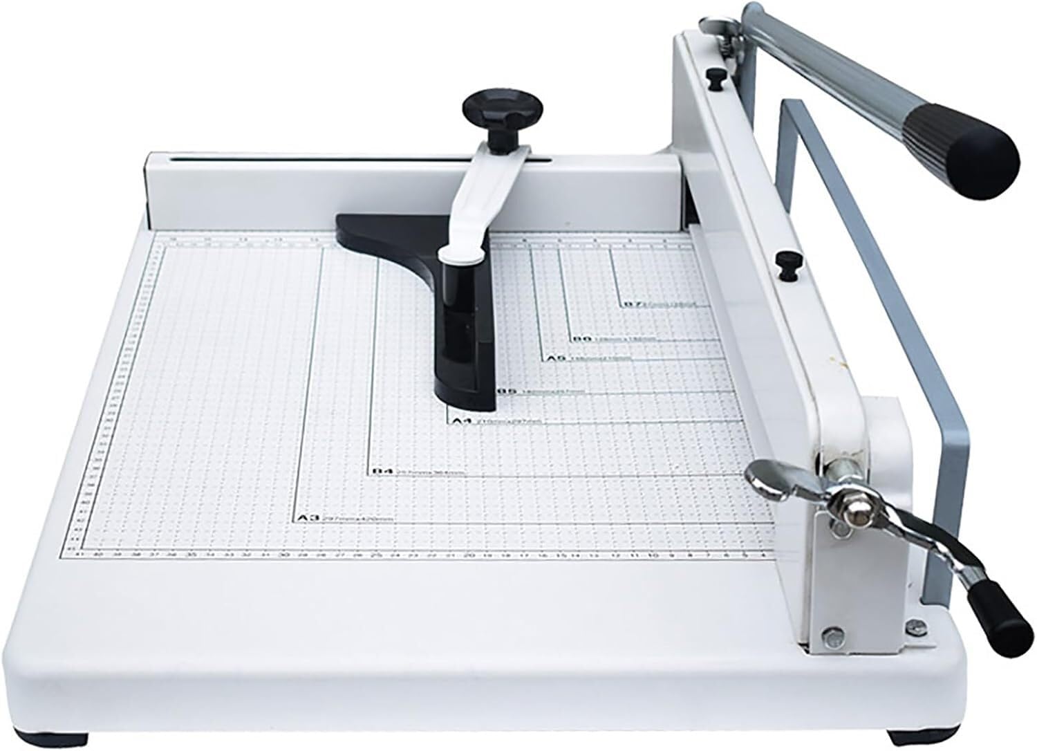 Taglierina Multifunzione Professionale A3 con Blocco di Sicurezza Impugnatura e griglia di Guida for Il Taglio, Lunghezza di Taglio 17'' e capacità di 360 Fogli, Base in Metallo Resistente.