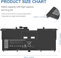 ASUNCELL 7.6V 46WH Laptop Akkumulátor Dell XPS 13 9365 2-in-1 2017 Noteszgéphez NNF1C 0NNF1C HMPFH Kompatibilis Csere Akku 2