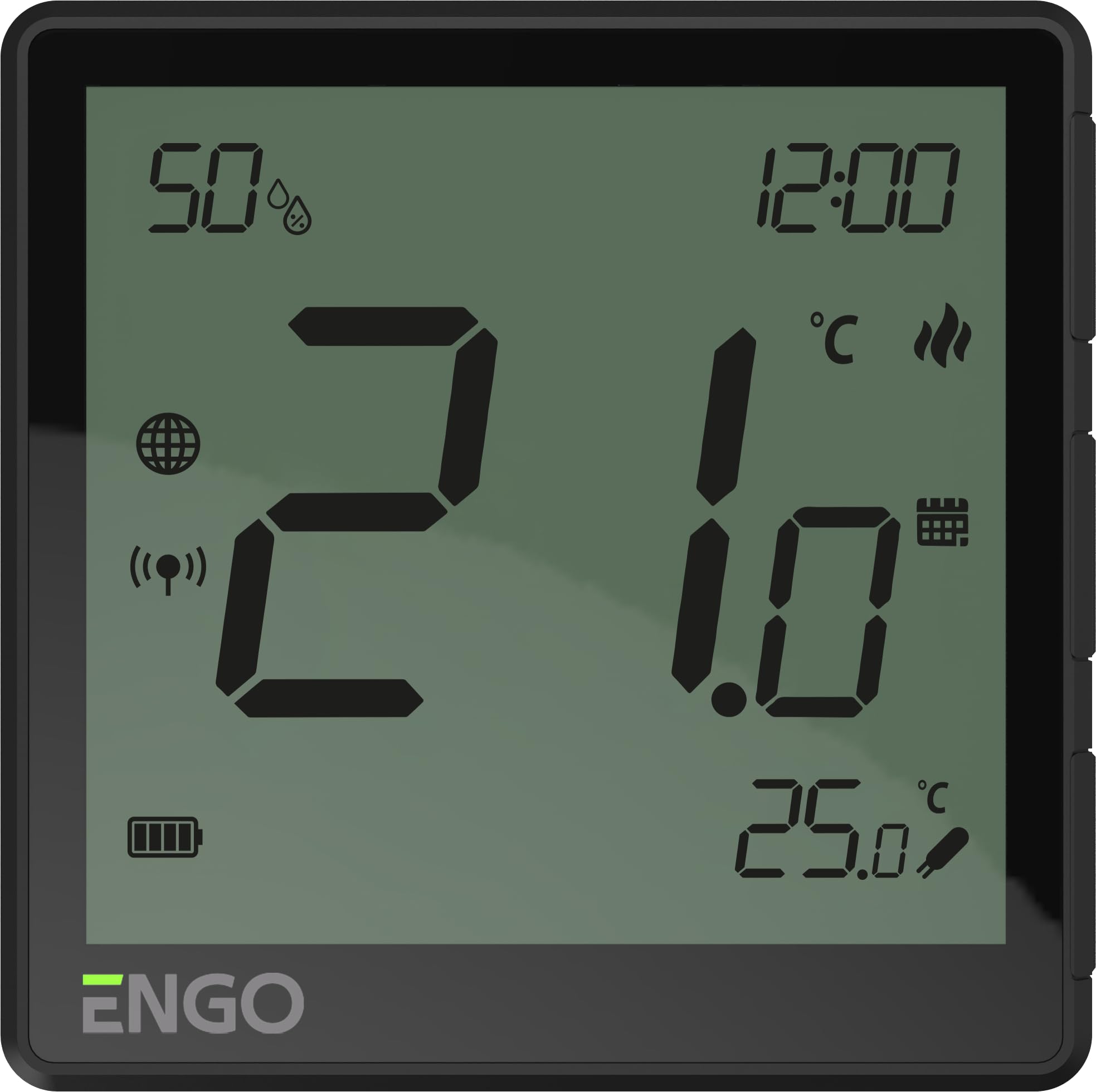 ENGO E-ONE Bezprzewodowy inteligentny termostat, programowalny kontroler WiFi, ZigBee 3.0, ogrzewanie podłogowe, kompatybilny z Alexa, TUYA Smartlife Control pompa ciepła do kotła (czarny EONE-BATB)