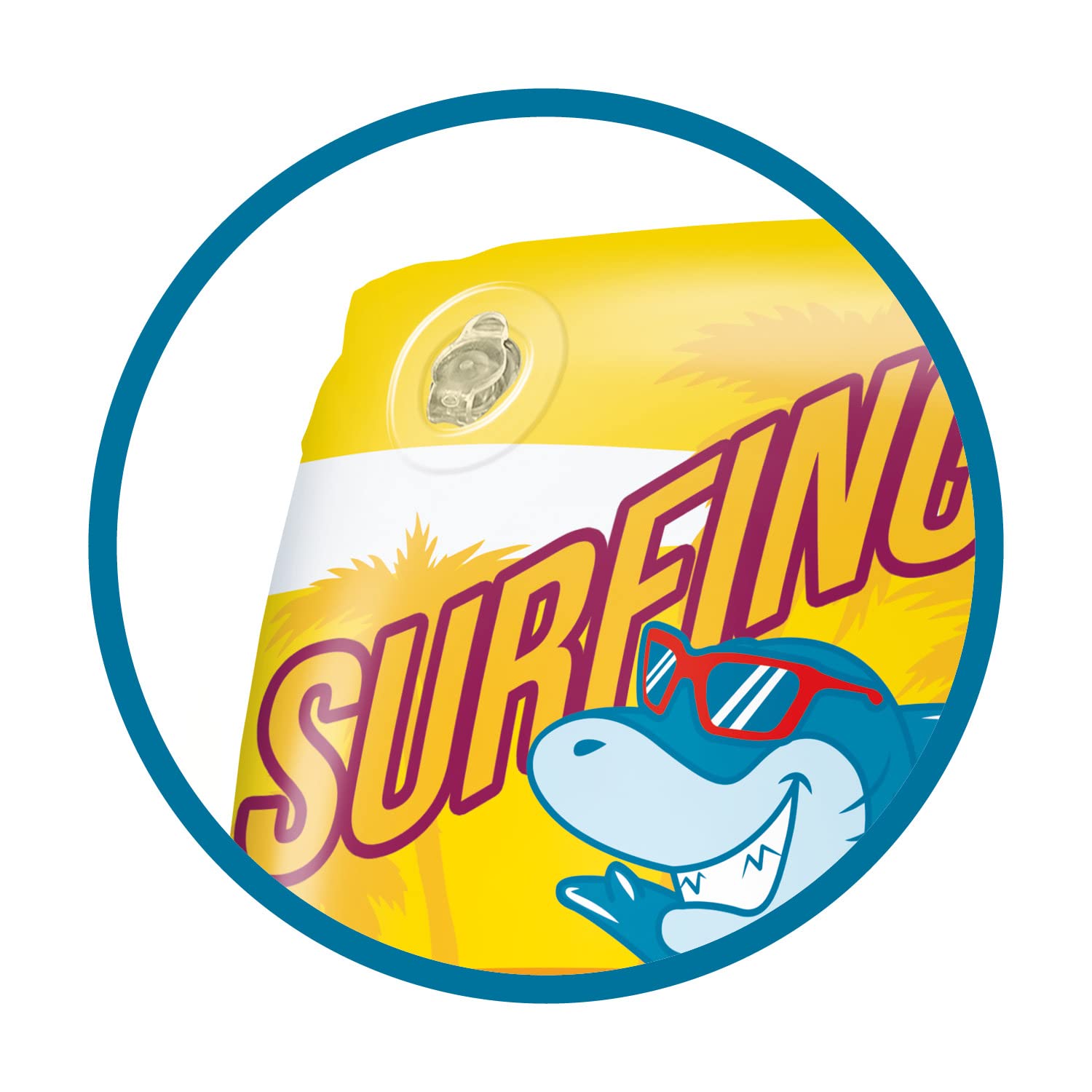 Mondo Toys - SURFING SHARK Arm Bands - Braccioli di Sicurezza per bambini - Materiale PVC - Adatti a bambini da 2 a 6 anni con Peso 6-20 kg - 16919