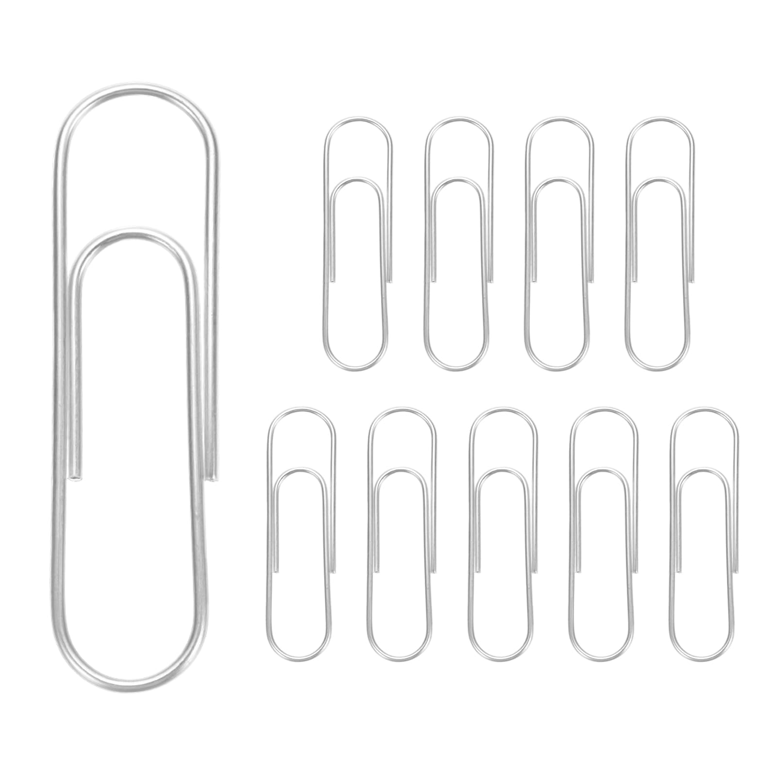PATIKIL 4 Inch Large Paper Clip, 10Pcs Big Paper Clip Metal Giant Extra Large Rust-Proof Strong Bulk for Home Office Supplies Organizing Files Document Bookmark, Silver Tone โ image 1