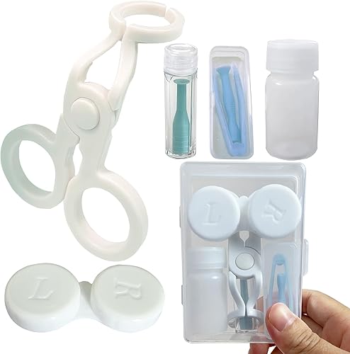 Herramienta aplicadora de lentes de contacto, lentes de contacto de color, abridor de ojos para contactos, fácil inserción y extracción, con estuche
