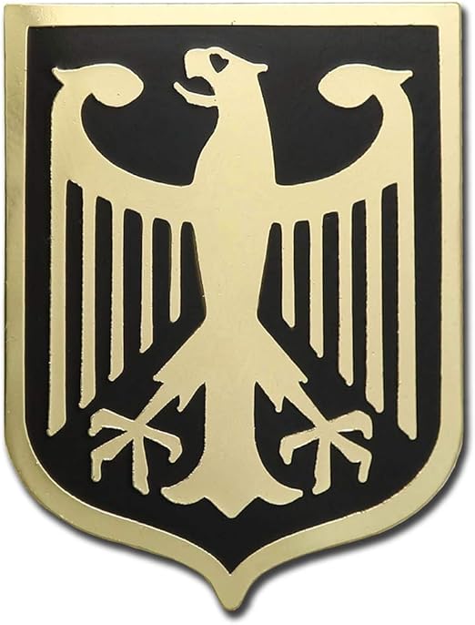 GERMANY EAGLE COAT OF ARMS GERMAN CREST GOLD PLATED PREMIUM LAPEL PIN GIFT BOX