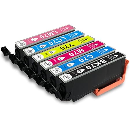 Amazon Ic70l 6色セット Icbk70l 1 Icc70l 1 Icm70l 1 Icy70l 1 Iclc70l 1 Iclm70l 1 増量 エプソンプリンター用 互換インク 残量検知機能付 Ic70 Ic70l Ep 805a Ep 706a Ep 806aw Ep 306 Ink Tank インクカートリッジ 通販