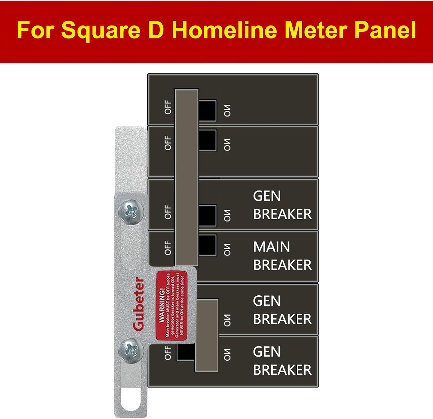 Generator Interlock Kit Compatible with Square D Generator Interlock Kit for Homeline Meter Main 150 or 200 amp Breaker (SD200SA)
