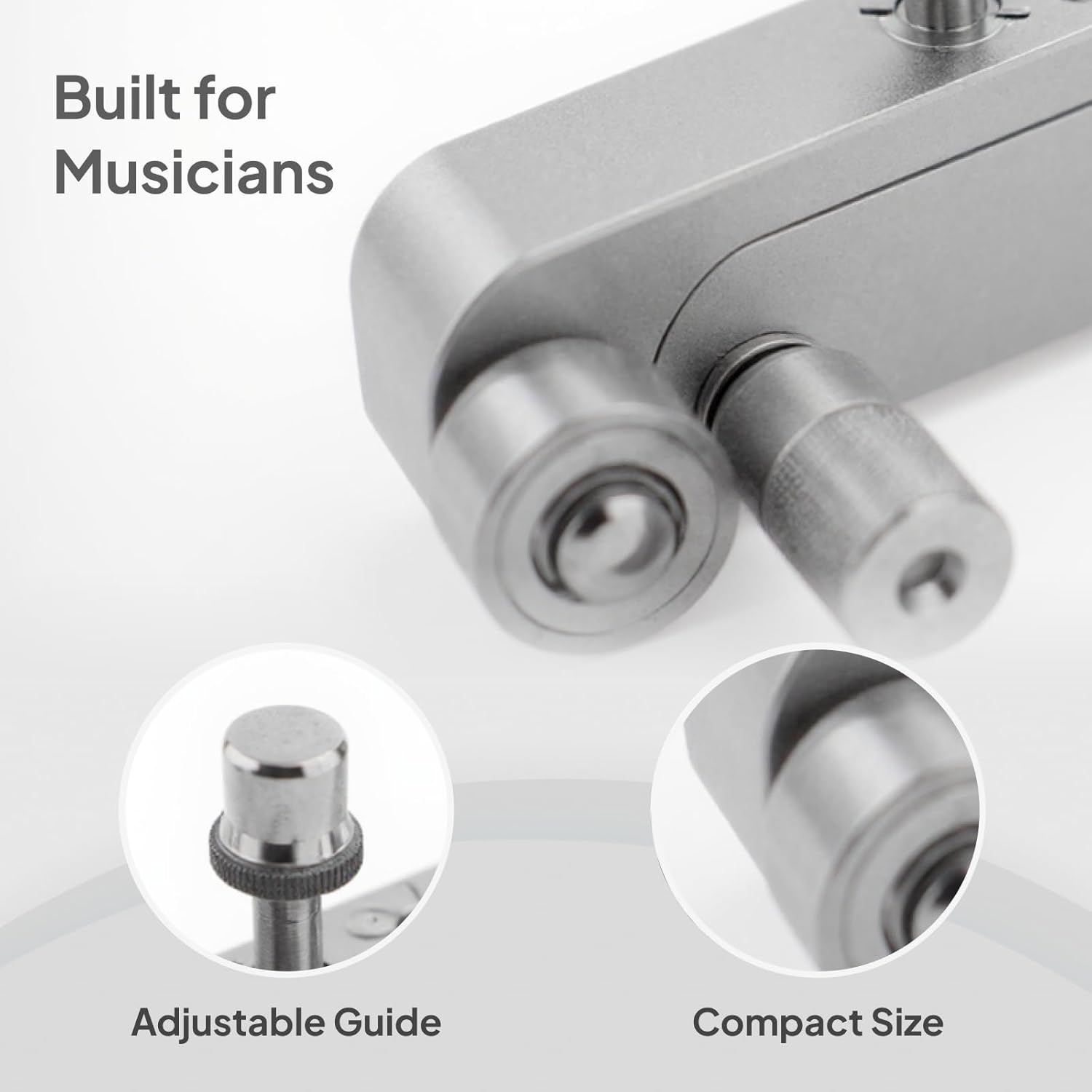 DYNWAVE Guitar Nut & Bridge Sander Maintenance Tool Polishing Bridge Acoustic Electric Guitar Bass Precision Instruments, Silver