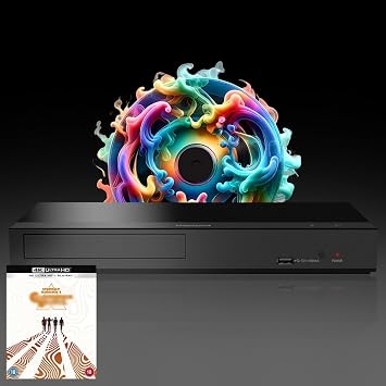 Blu-ray Player Compatible with Panasonic DP-UB450 MultiRegion for DVD Blu-ray Region B - DVD Regions 1-8 - Bundle Including A Clo. 0ra. 4K UHD Disc