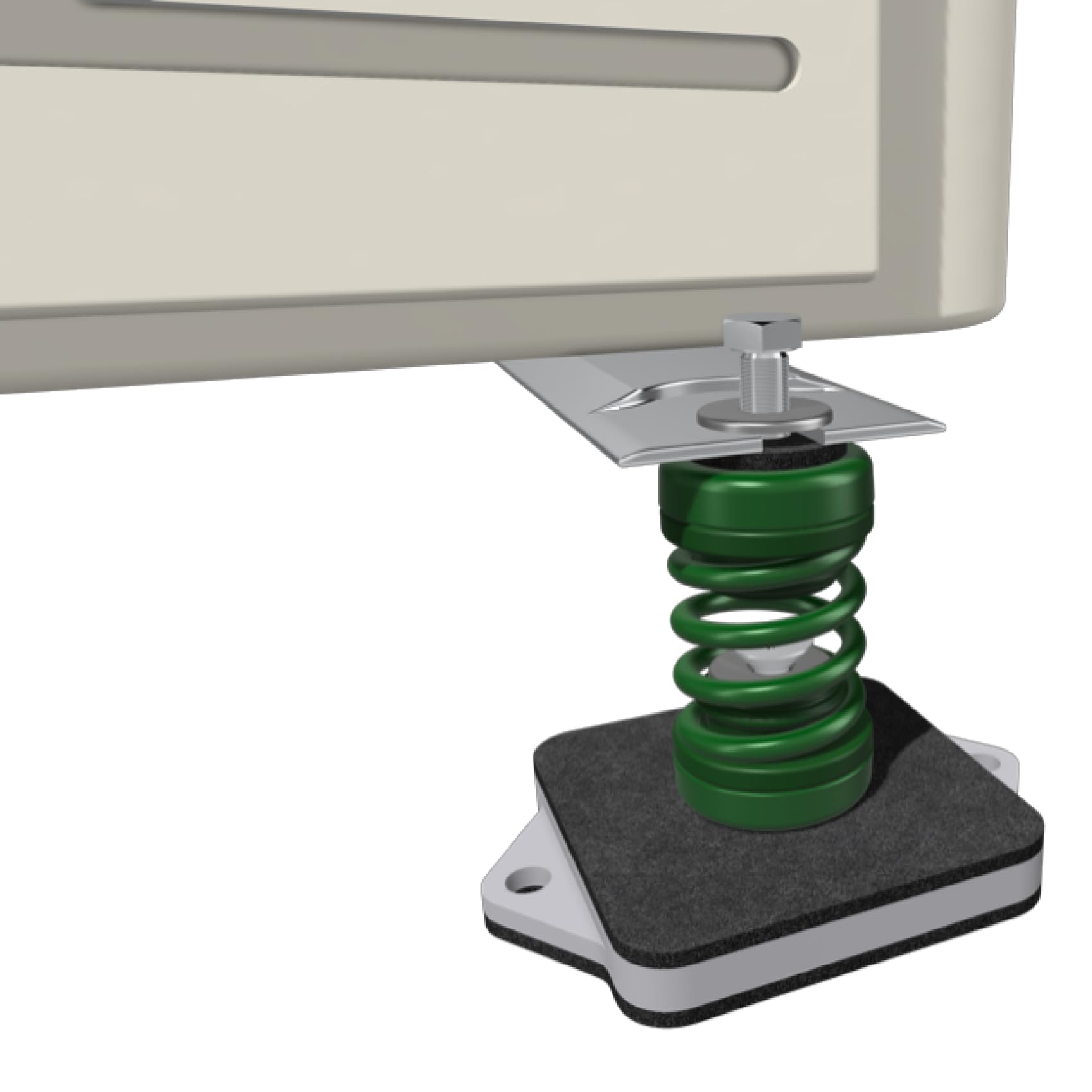 Senor Antivibrantes con Muelle para Unidades Exteriores de Sistemas de Climatización, Soportes Antivibratorios para Motores de Aire Acondicionado, Megol, Juego de 4, Capacidad Máx 180 Kg (Verde)