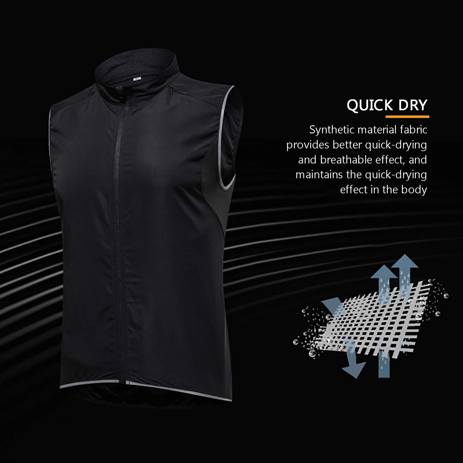 LXC Hombres Chaleco Ciclismo Sin Mangas Impermeable Antiviento Chaleco MTB con Tira Reflectante (Color : Purple, Size : 3XL)
