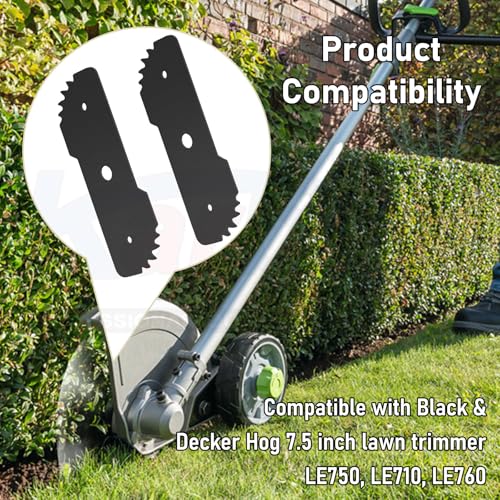 Karbay 3 Pack 7-1/2\" Edge Hog Heavy Duty Edger Replacement Blades EB-007 Compatible with Black & Decker Hog 7.5 inch Lawn Trimmer LE750 LE710 LE760.