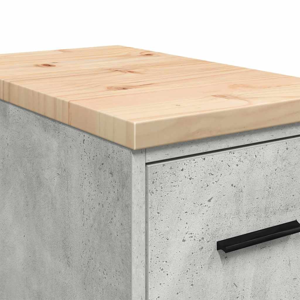 vidaXL Garażowa szafka do przechowywania Szary beton 30x51x85 cm, szafka, szafka narzędziowa, szafka dolna, szafka garażowa, szafka do przechowywania