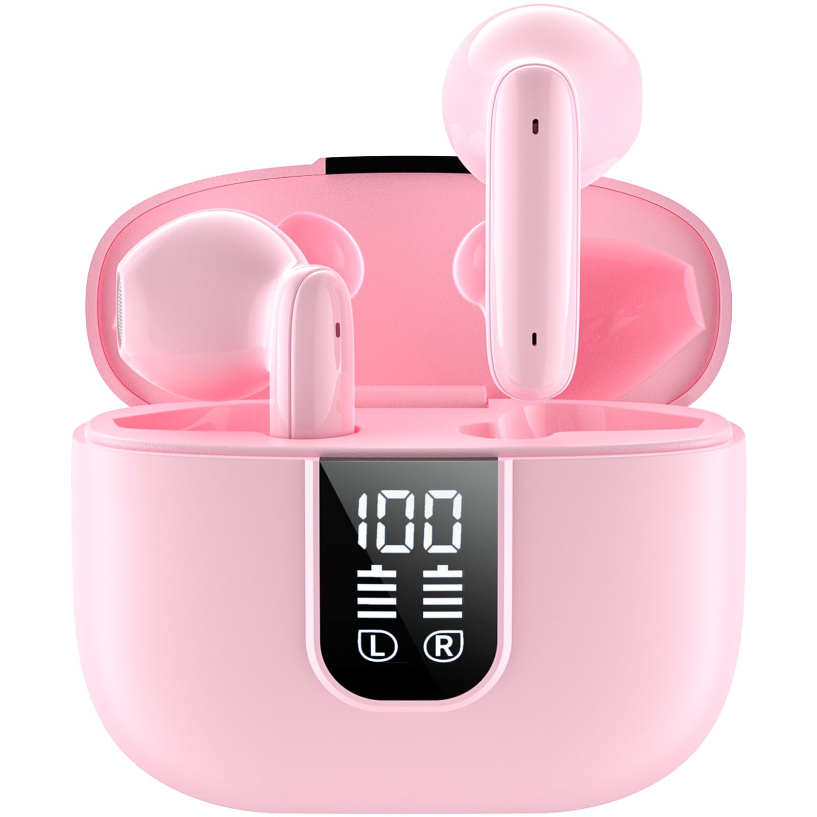 Bluetooth Kopfhörer, Kopfhörer Kabellos Bluetooth 5.4, In Ear Kopfhörer mit 6 Mic, ENC Noise Cancelling, Earbuds Tiefer Bass, Leicht/35 Std. /IP7 Wasserabweisend/LED-Anzeige, Ohrhörer für den Alltag