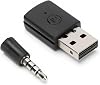 Adaptador Bluetooth para PS4 - Dongle USB para Controles, Conector de 3.5MM, Receptor y Transmisor 1