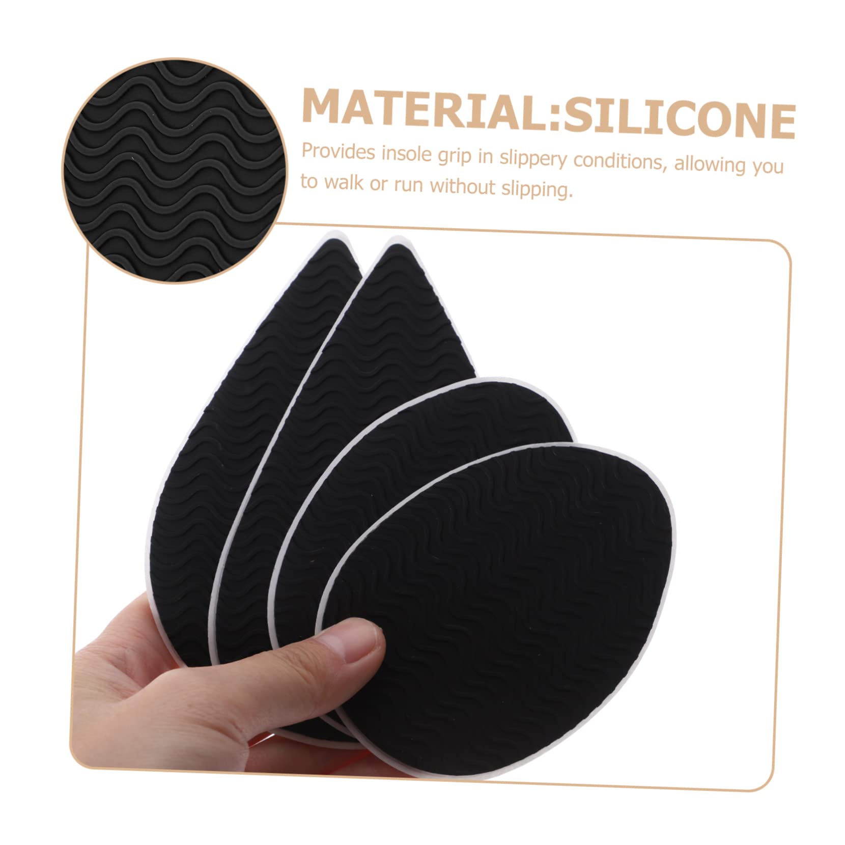 SHERCHPRY Adhesivos Antideslizantes Para Botas Negras De Tacon Para Sin Zapatos Pegatinas Plantillas Para Tacones De De Zapatos De Tacón Alto Gel De Sílice